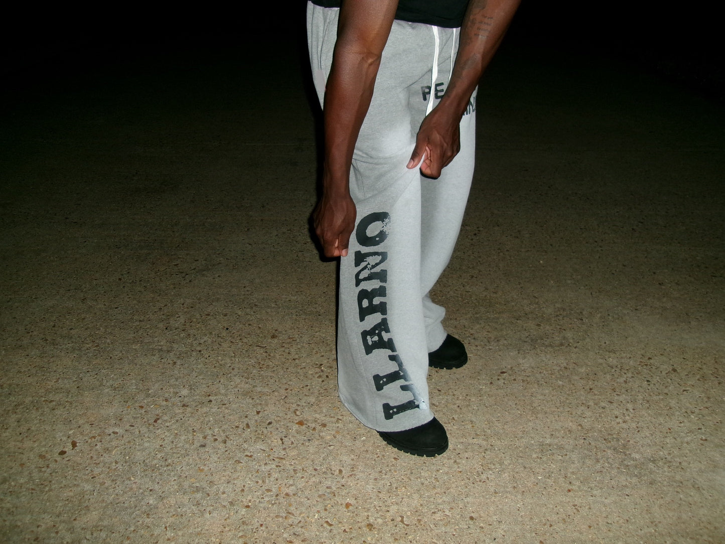 LLARNO double waisted  grey sweats