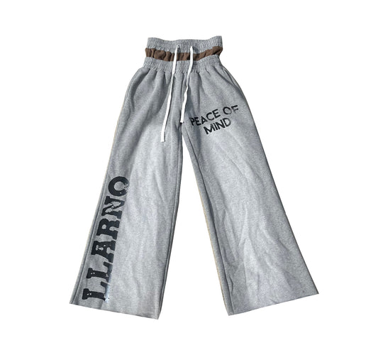 LLARNO double waisted  grey sweats